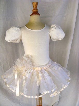 Embroidered Tutu in Cream